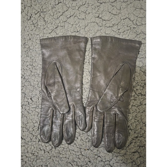 Italian Leather Gloves Women's 7.5 Silk Lined Made in Italy Soft Lambskin - Picture 6 of 8